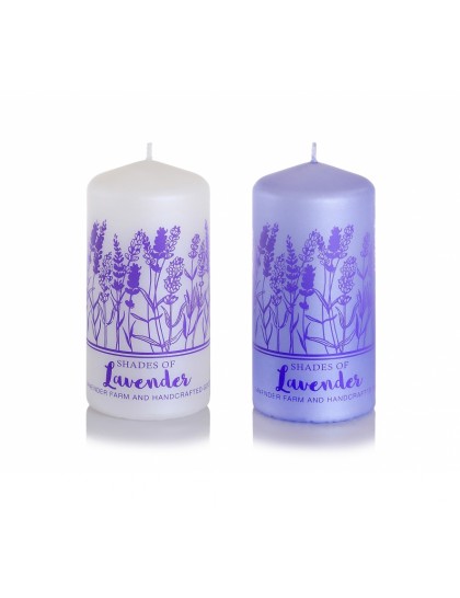 Díszgyertya 50x100mm Levender