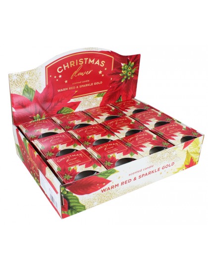 Bartek poharas gyertya 115 gr Christmas Flower 12db/cs