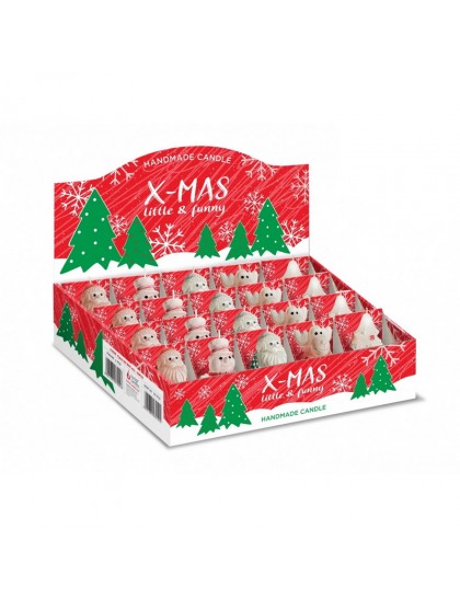 Díszgyertya XMAS figurka MIX 75mm 20db/doboz